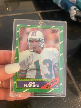 Topps Green and Teal Dan Marino Football Card